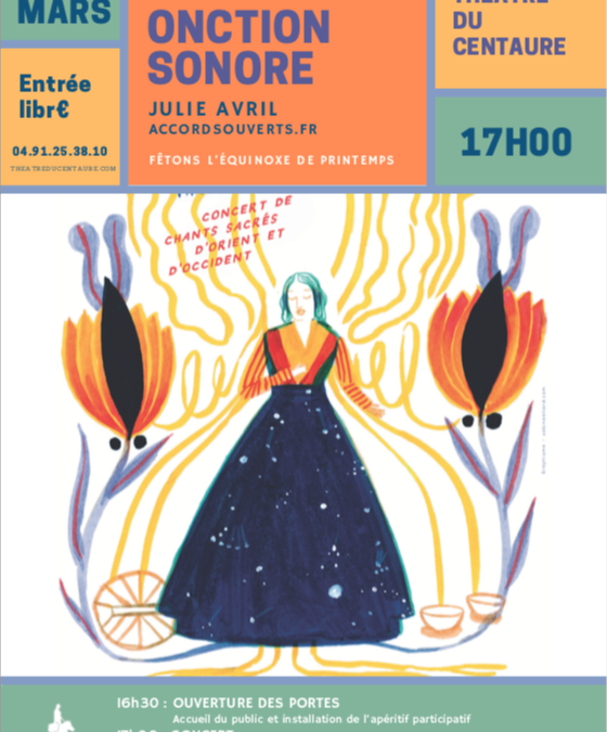 Onction Sonore prochains concerts 21 mars, 18 & 24 avril, 16 juillet